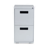 File Pedestal, Left or Right, 2 Legal/Letter-Size File Drawers, Light Gray, 14.96" x 19.29" x 27.75"