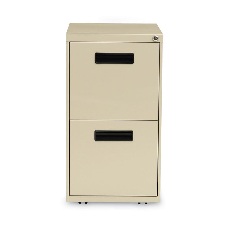 File Pedestal, Left or Right, 2 Legal/Letter-Size File Drawers, Putty, 14.96" x 19.29" x 27.75"