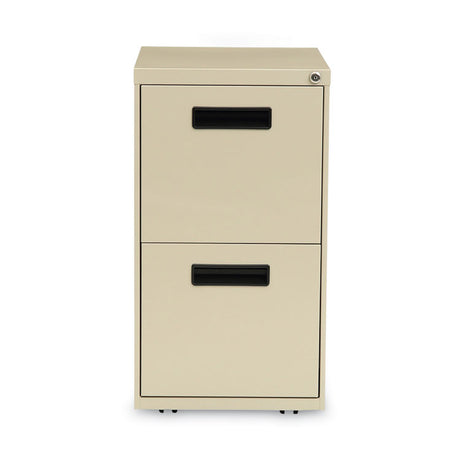 File Pedestal, Left or Right, 2 Legal/Letter-Size File Drawers, Putty, 14.96" x 19.29" x 27.75"