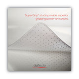 SuperMat Frequent Use Chair Mat, Med Pile Carpet, Roll, 36 x 48, Lipped, Clear