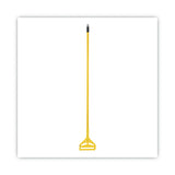 Quick Change Side-Latch Plastic Mop Head Handle, 60" Aluminum Handle, Yellow