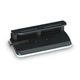 24-Sheet Easy Touch Two- to Seven-Hole Precision-Pin Punch, 9/32" Holes, Black