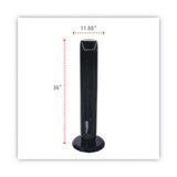 36" 3-Speed Oscillating Tower Fan with Remote Control, Plastic, Black