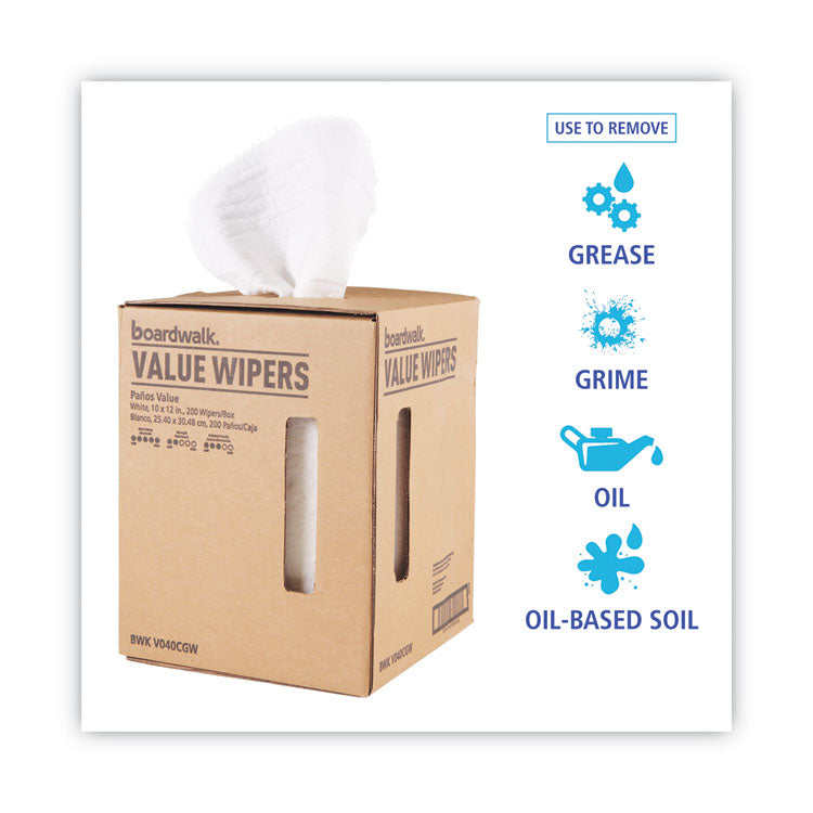 DRC Wipers, Centerpull, 10 x 12, White, 200/Carton