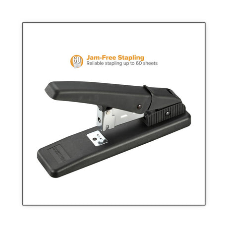 Stanley NoJam Desktop Heavy-Duty Stapler, 60-Sheet Capacity, Black