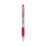 EasyTouch Ballpoint Pen, Retractable, Medium 1 mm, Red Ink, Clear Barrel, Dozen