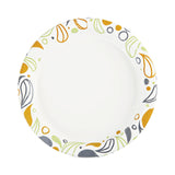 Deerfield Printed Paper Plates, 9" dia, Coated/Soak Proof, Multicolor, 125/Pack, 8 Packs/Carton