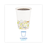 Deerfield Printed Paper Hot Cups, 12 oz, 50 Cups/Sleeve, 20 Sleeves/Carton