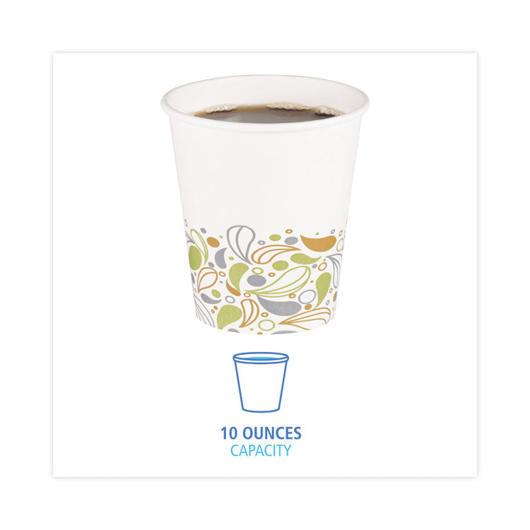 Deerfield Printed Paper Hot Cups, 10 oz, 50 Cups/Sleeve, 20 Sleeves/Carton
