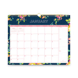 Day Designer Peyton Wall Calendar, Floral Artwork, 15 x 12, White/Navy Sheets, 12-Month (Jan to Dec): 2025