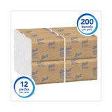 Essential C-Fold Towels for Business, Absorbency Pockets, 1-Ply, 10.13 x 13.15, White, 200/Pack, 12 Packs/Carton