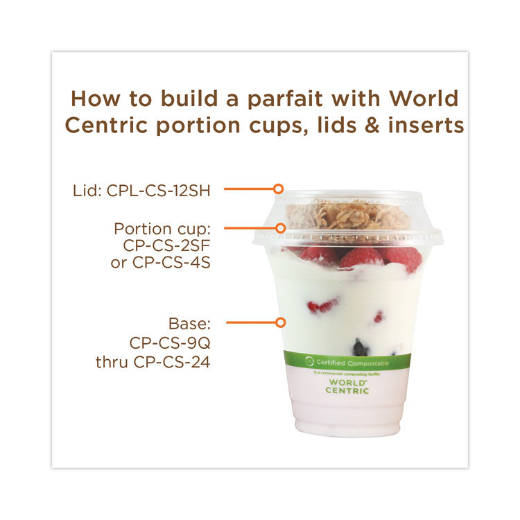 PLA Clear Cold Cups, 12 oz, Clear, 1,000/Carton