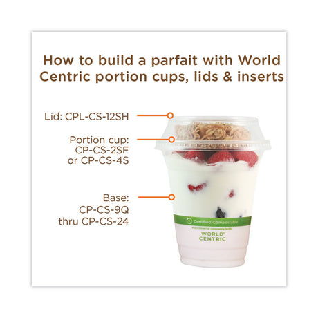 PLA Clear Cold Cups, Flat Style, 2 oz, Clear, 2,000/Carton