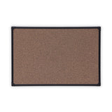 Tech Cork Board, 36 x 24, Brown Surface, Black Plastic Frame