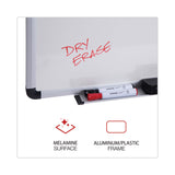 Modern Melamine Dry Erase Board with Aluminum Frame, 24 x 18, White Surface