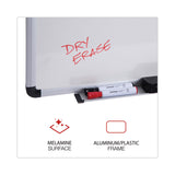 Modern Melamine Dry Erase Board with Aluminum Frame, 36 x 24, White Surface