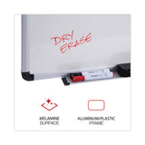 Modern Melamine Dry Erase Board with Aluminum Frame, 48 x 36, White Surface