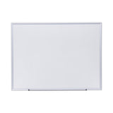 Deluxe Melamine Dry Erase Board, 48 x 36, Melamine White Surface, Silver Aluminum Frame