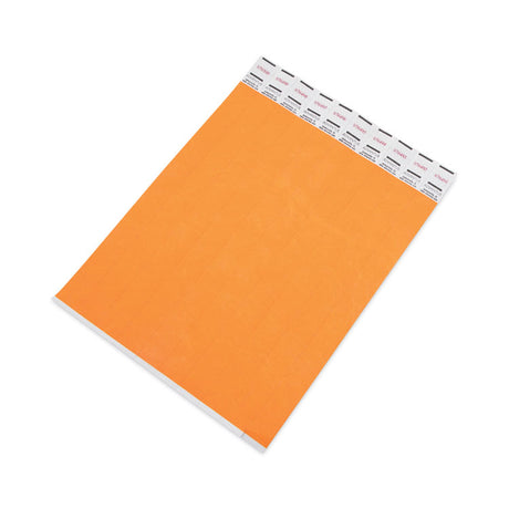 Crowd Management Wristbands, Sequentially Numbered, 9.75" x 0.75", Neon Orange, 500/Pack
