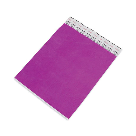 Crowd Management Wristbands, Sequentially Numbered, 9.75" x 0.75", Purple, 100/Pack