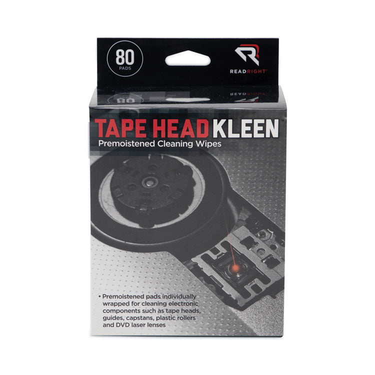 Tape Head Kleen Pad, Individually Sealed Pads, 5 x 5, 80/Box