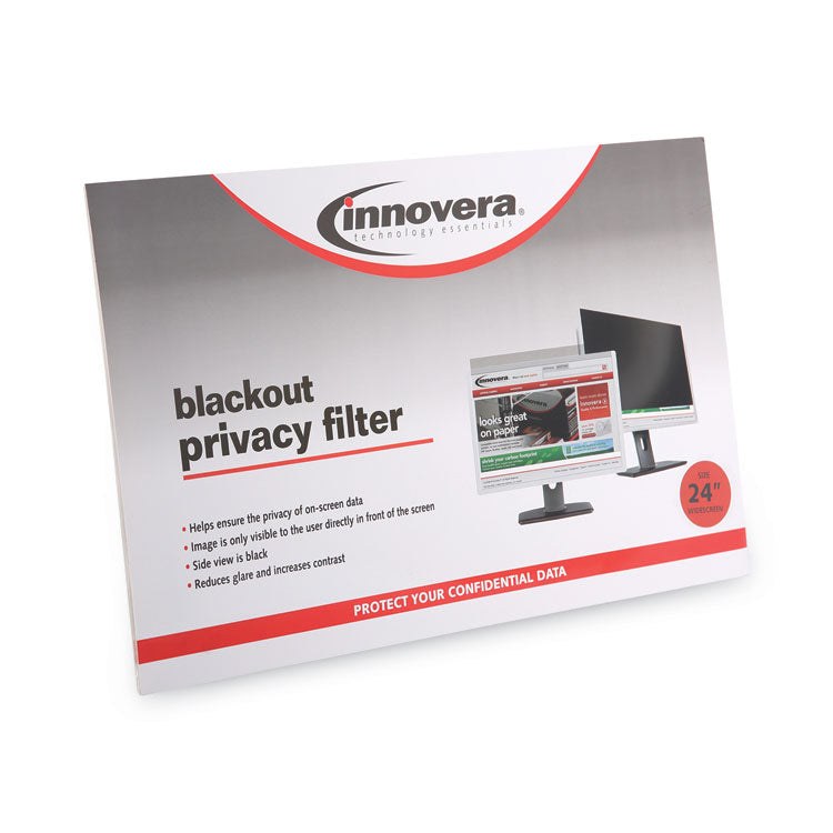 Blackout Privacy Filter for 24  Widescreen Flat Panel Monitor, 16:10 Aspect Ratio