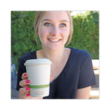 PLA Lids for Hot Cups, Fits 8 oz Cups, White, 1,000/Carton