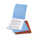 PRESSTEX Report Cover with Tyvek Reinforced Hinge, Top Bound, Two-Piece Prong Fastener, 2" Capacity, 8.5 x 11, Light Blue