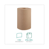 Hardwound Roll Towels, 1-Ply, 8" x 350 ft, Natural, 12 Rolls/Carton