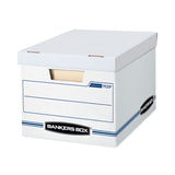 STOR/FILE Storage Box, Letter/Legal Files, 12.5" x 16.25" x 10.5", White, 6/Pack