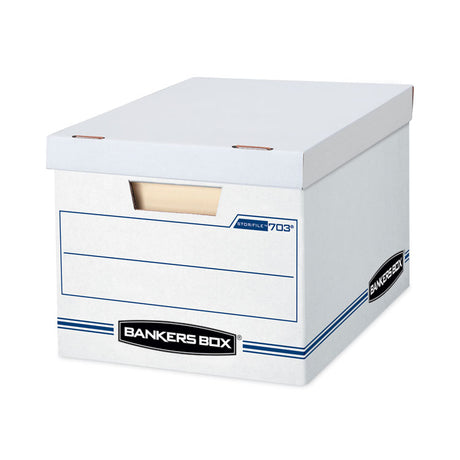 STOR/FILE Storage Box, Letter/Legal Files, 12.5" x 16.25" x 10.5", White, 6/Pack