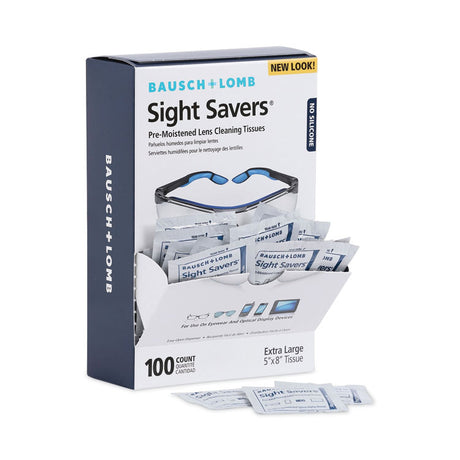 Sight Savers Premoistened Lens Cleaning Tissues, 8 x 5, 100/Box, 10 Box/Carton