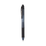 EnerGel-X Gel Pen, Retractable, Medium 0.7 mm, Black Ink, Smoke/Black Barrel, 24/Pack