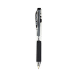 WOW! Gel Pen Bonus Pack, Retractable, Medium 0.7 mm, Black Ink, Clear/Black Barrel, 24/Pack