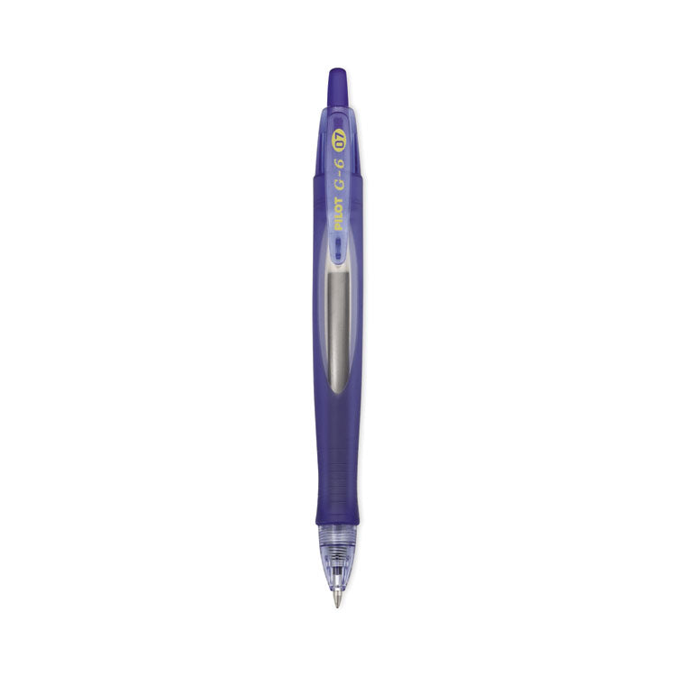 G6 Gel Pen, Retractable, Fine 0.7 mm, Blue Ink, Blue Barrel