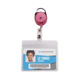 Carabiner-Style Retractable ID Card Reel, 30" Extension, Assorted Neon Colors, 20/Pack