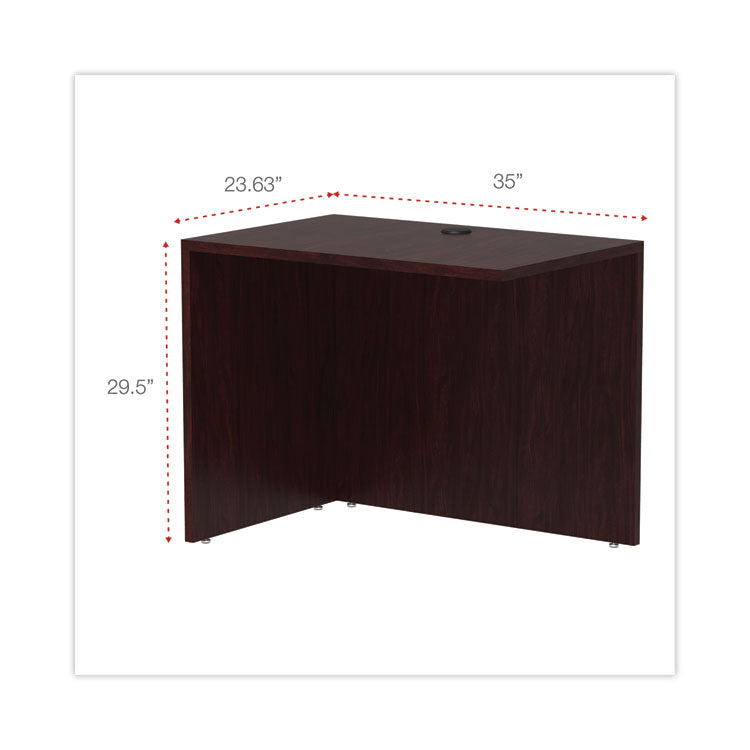 Alera Valencia Series Reversible Return/Bridge Shell, 35w x 23.63d x 29.5h, Mahogany