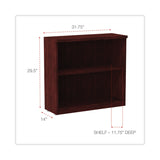 Alera Valencia Series Bookcase, Two-Shelf, 31.75w x 14d x 29.5h, Mahogany