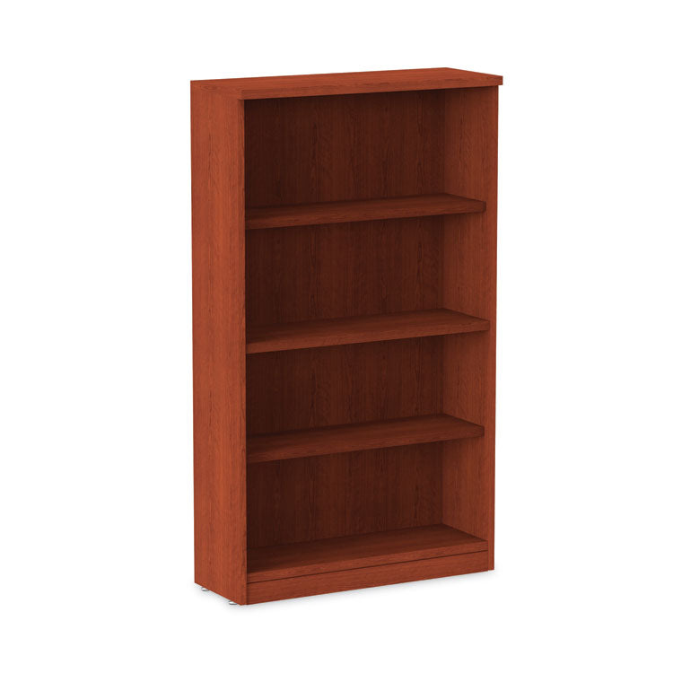 Alera Valencia Series Bookcase, Four-Shelf, 31.75w x 14d x 54.88h, Medium Cherry