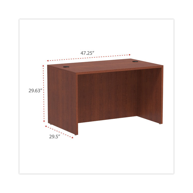 Alera Valencia Series Straight Front Desk Shell, 47.25" x 29.5" x 29.63", Medium Cherry