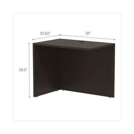 Alera Valencia Series Reversible Return/Bridge Shell, 35w x 23.63d x 29.5h, Espresso