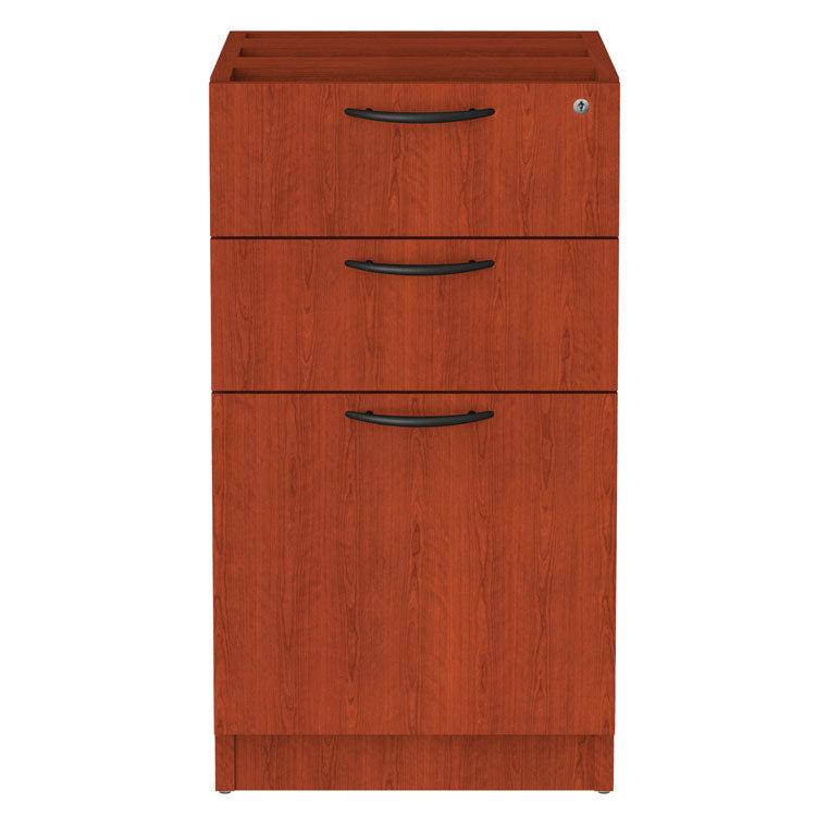 Alera Valencia Series Full Pedestal File, Left/Right, 3-Drawers: Box/Box/File, Legal/Letter, Cherry, 15.63" x 20.5" x 28.5"