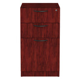 Alera Valencia Series Full Pedestal File, Left/Right, 3-Drawers: Box/Box/File, Legal/Letter, Mahogany, 15.63" x 20.5" x 28.5"