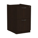 Alera Valencia Series Full Pedestal File, Left or Right, 2 Legal/Letter-Size File Drawers, Espresso, 15.63" x 20.5" x 28.5"