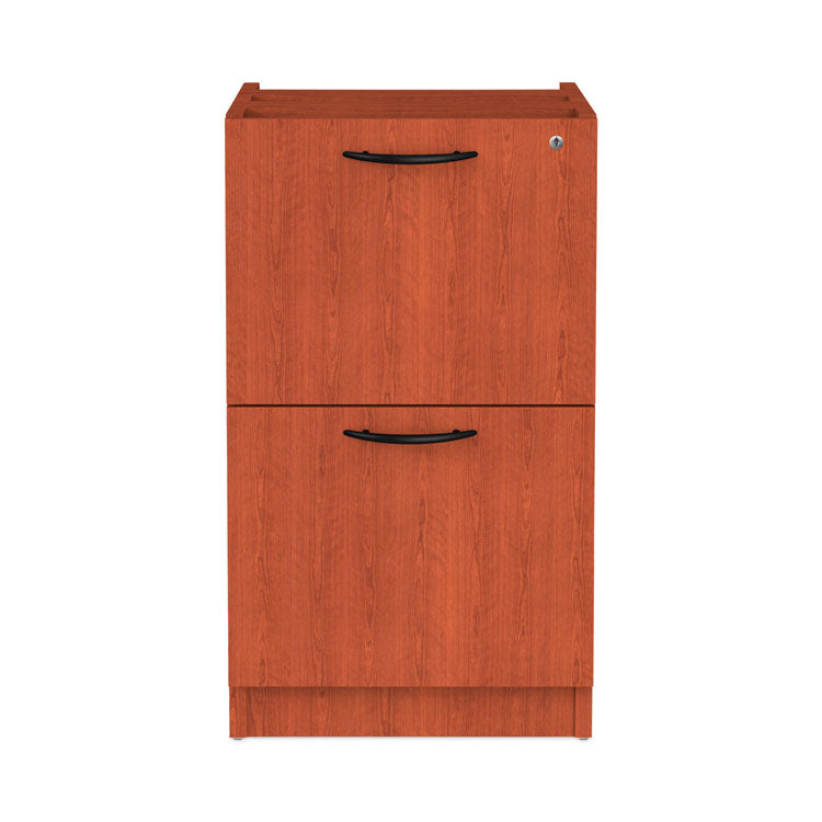 Alera Valencia Series Full Pedestal File, Left/Right, 2 Legal/Letter-Size File Drawers, Medium Cherry, 15.63" x 20.5" x 28.5"