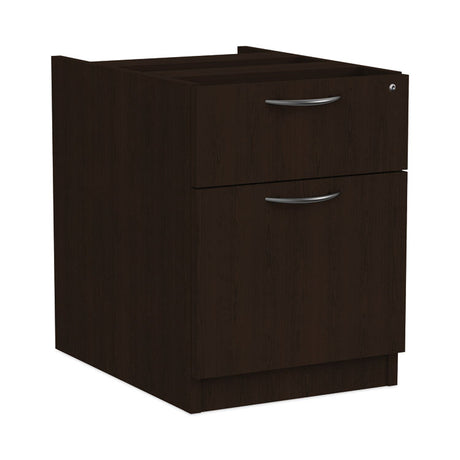 Alera Valencia Series Hanging Pedestal File, Left/Right, 2-Drawers: Box/File, Legal/Letter, Espresso, 15.63" x 20.5" x 19.25"