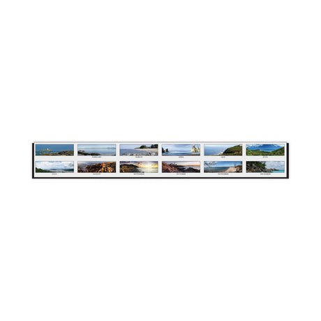 Earthscapes Recycled Monthly Desk Pad Calendar, Coastlines Photos, 18.5 x 13, Black Binding/Corners,12-Month (Jan-Dec): 2025