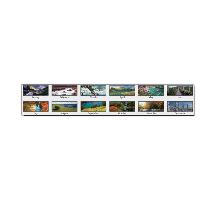 Earthscapes Recycled 3-Month Vertical Wall Calendar, Scenic Photography, 8 x 17, White Sheets, 14-Month: Dec 2024 to Jan 2026