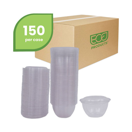 Renewable and Compostable Containers, 18 oz, 5.5  Diameter x 2.3 h, Clear, Plastic, 150/Carton