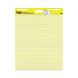 Vertical-Orientation Self-Stick Easel Pads, Presentation Format (1.5" Rule), 25 x 30, Yellow, 30 Sheets, 2/Carton